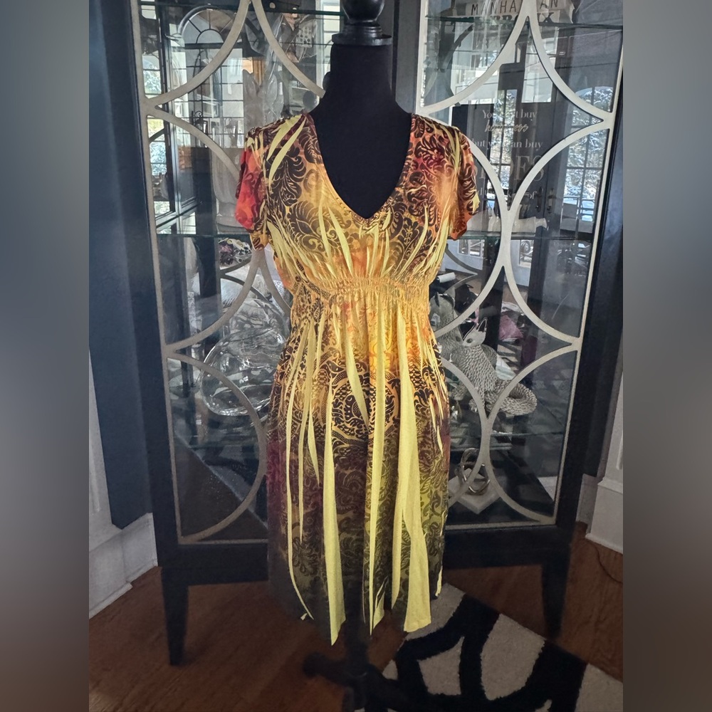 Summer Beach Fun Multi color Sun Dress